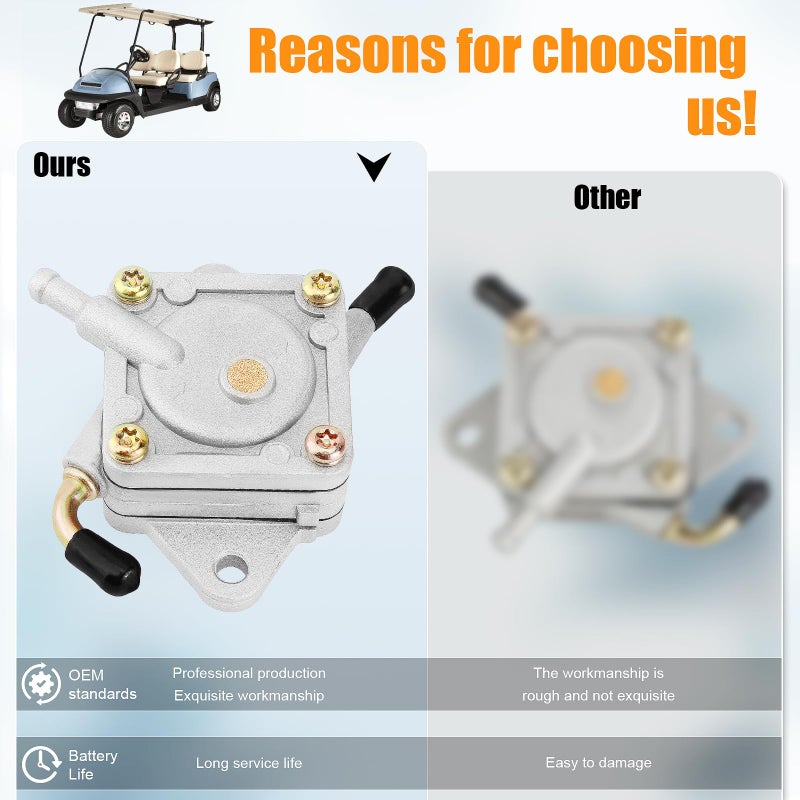 QAZAKY مضخة وقود عربة جولف قازاكي متوافقة مع كلوب كار DS بريسي dent 290FE 350FE محرك كاواساكي FE290 FE350 1014523 1014524 S 5136 FP002 ياماها G8 G11 G14 G16 G20 G22 JN6-F4410-00 JF2-24410-20 مضخة غاز - Image 5